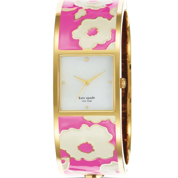 Kate Spade New York Picnic Floral Delacorte Enamel Bangle Watch NIB - Picture 12 of 12